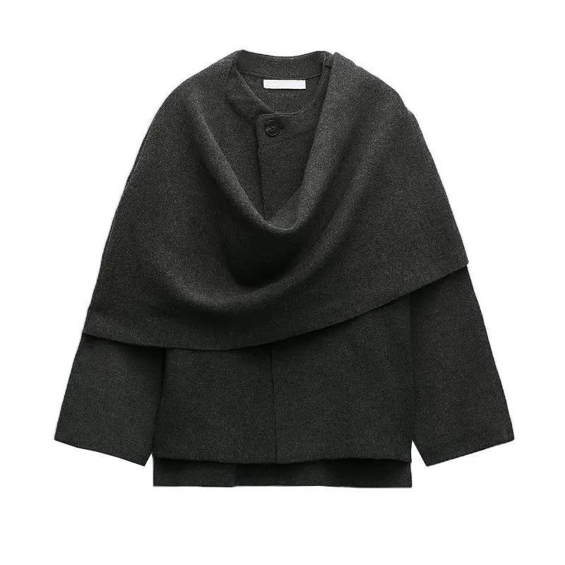 Carlotta | Women's Oversized Cape Coat, Asymmetrical Silhouette