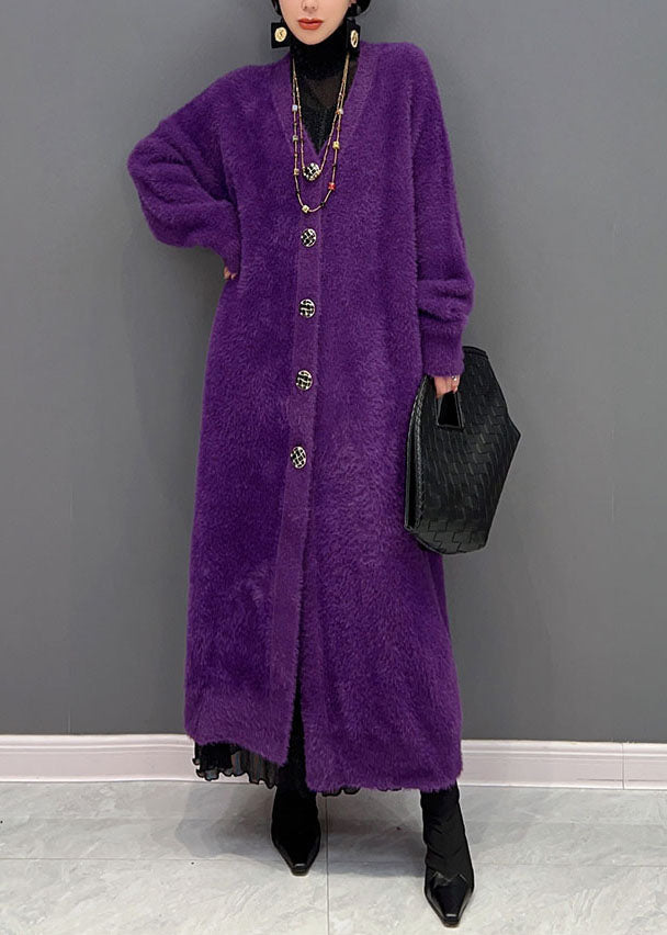 Perpetua | Women's Oversized V-Neck Knit Cardigan, Long Length