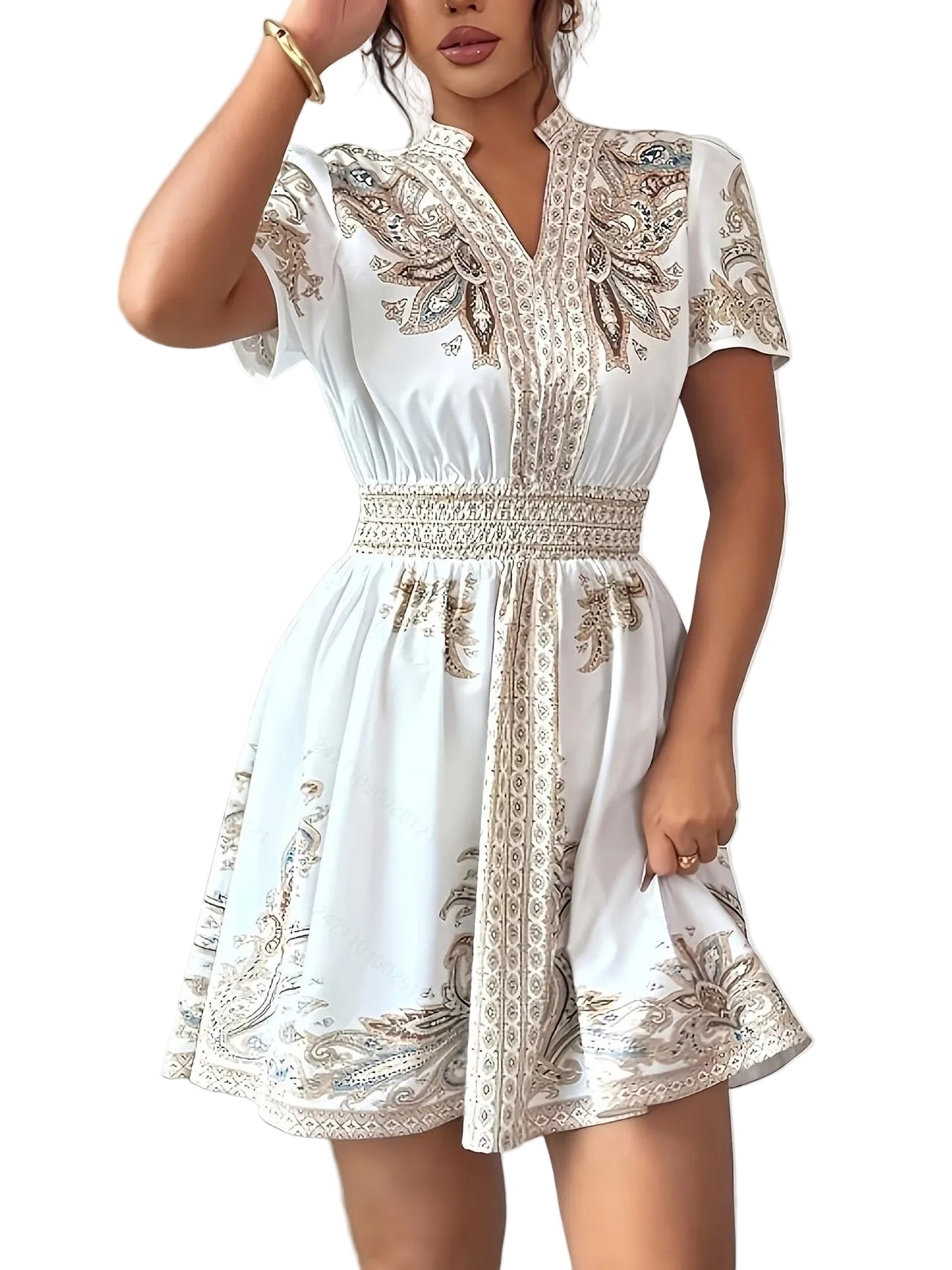 Women's Paisley Print Mini Dress