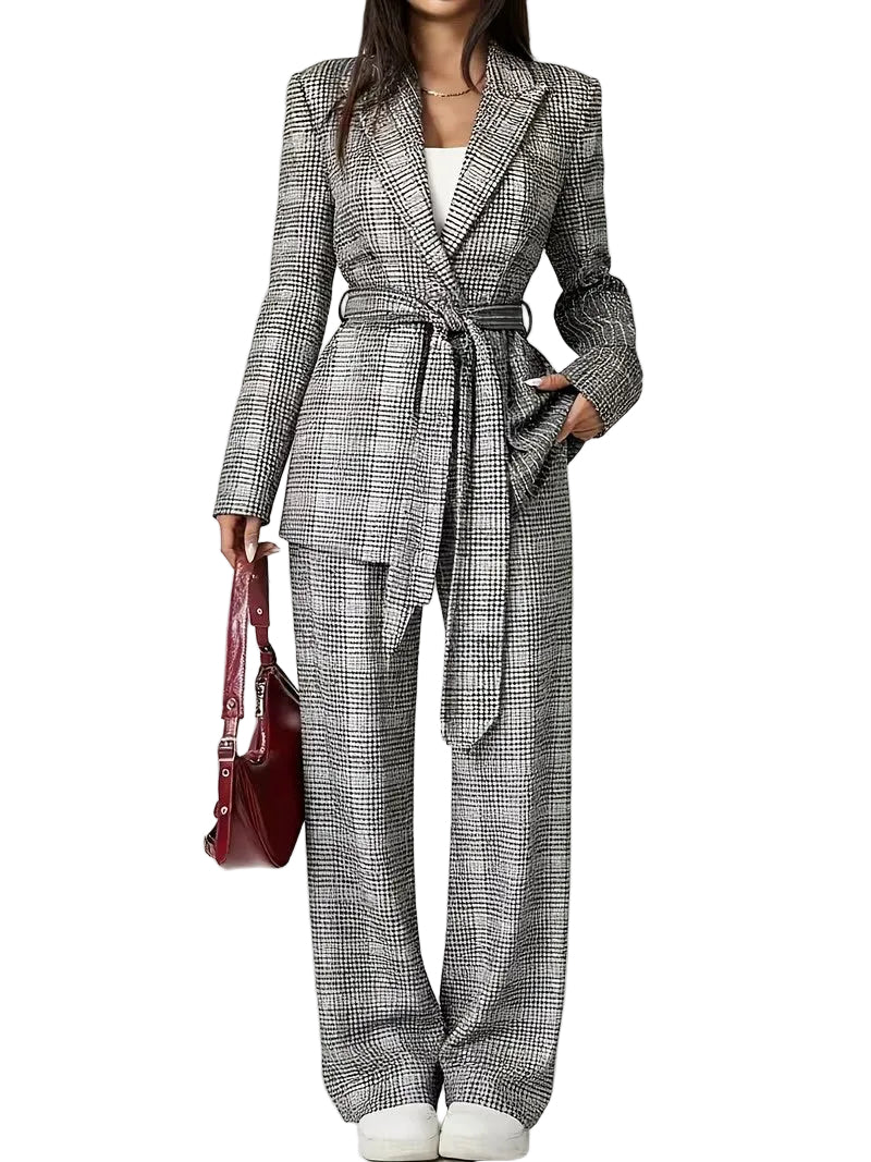 Women's Plaid Two-Piece Set
