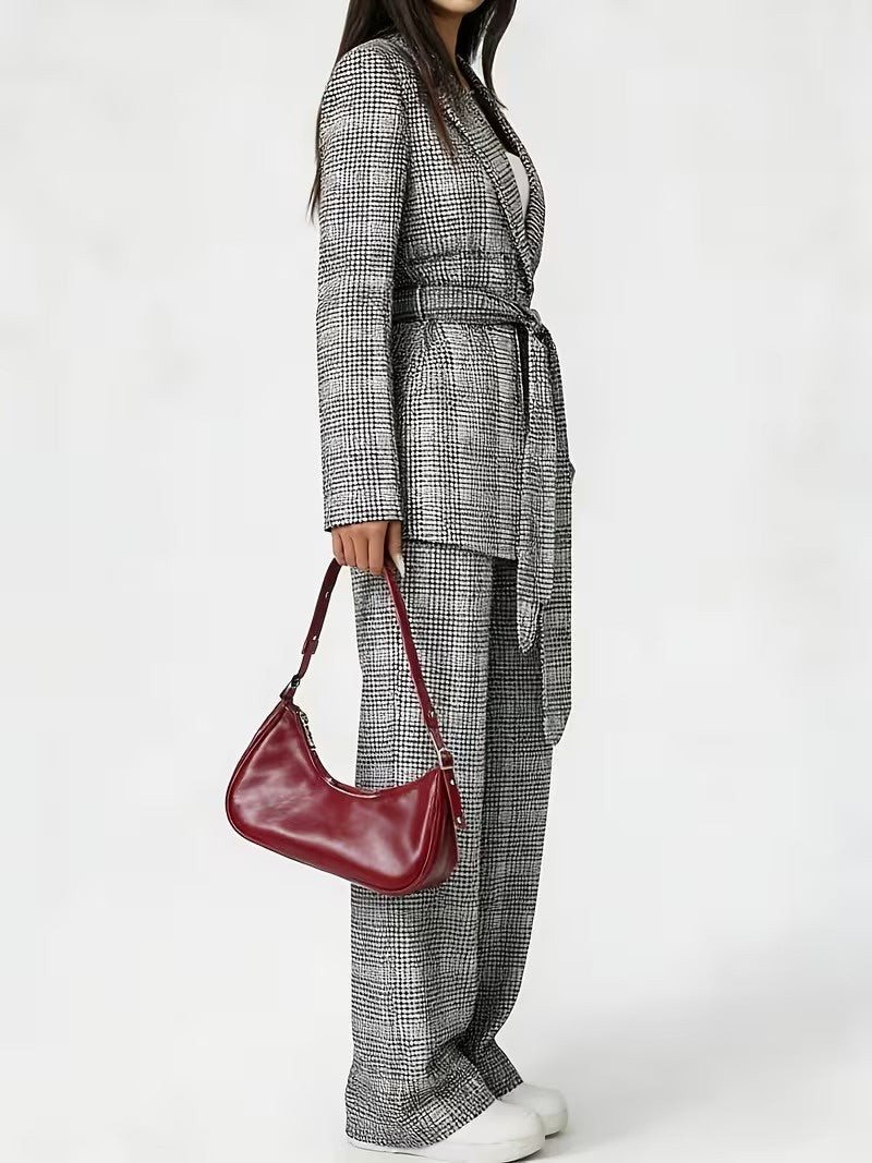 Marlowe | Women's Plaid Two-Piece Set, Coordinated Co-Ord
