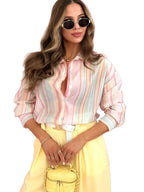 Women's Striped Button-Down Shirt