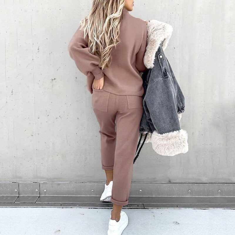 Hilda | Women's Sweater and Pants Set, Soft Knit Co-Ord