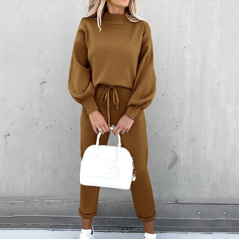 Hilda | Women's Sweater and Pants Set, Soft Knit Co-Ord