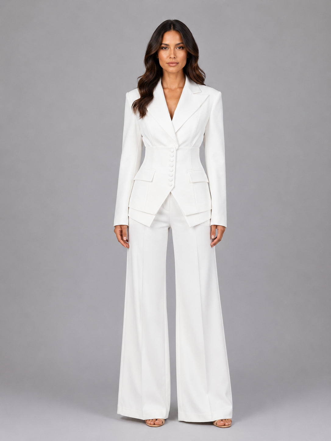 Rosalind | Women's Tailored Suit Set, Wide-Leg Trouser Co-Ord