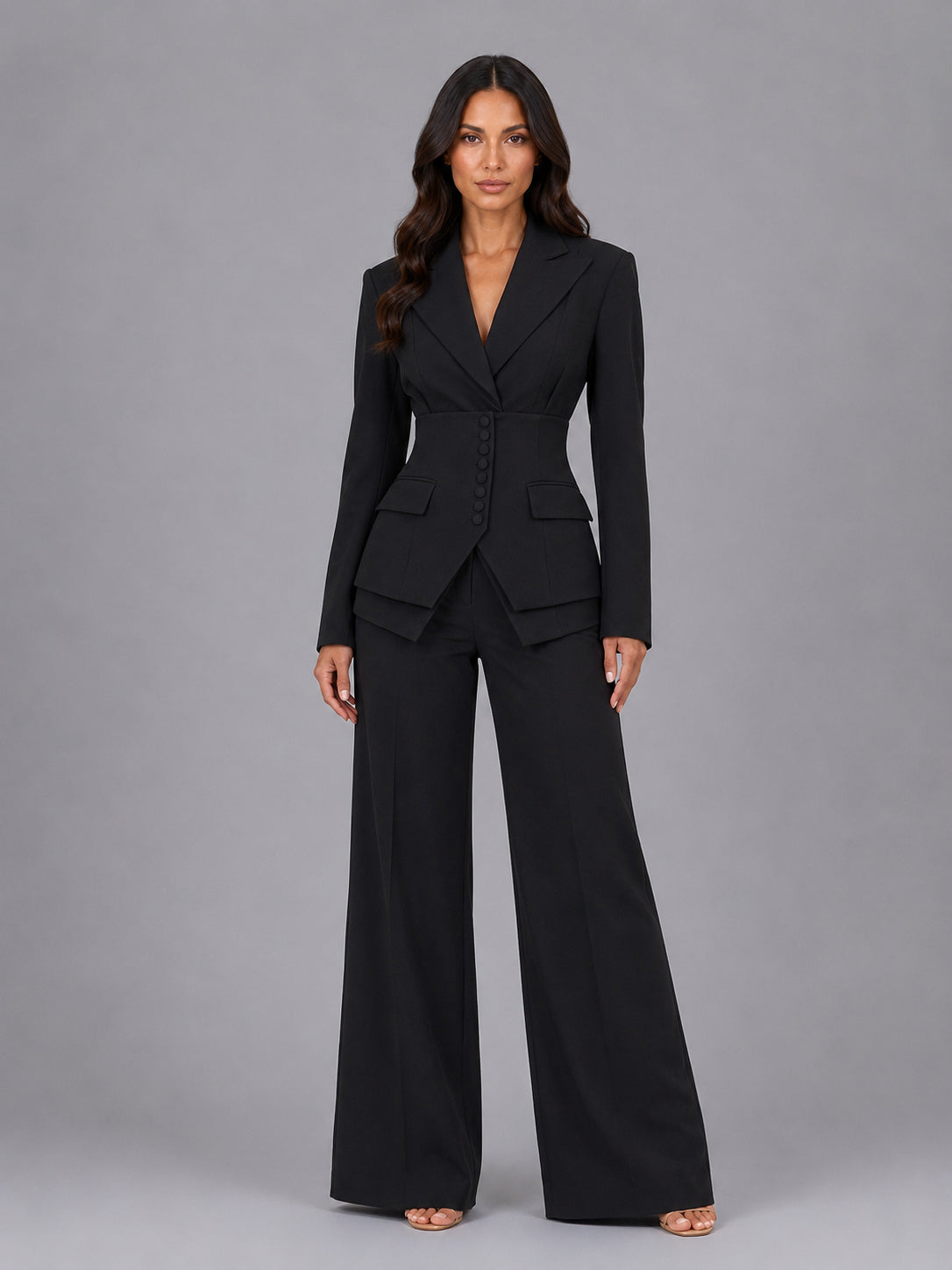 Rosalind | Women's Tailored Suit Set, Wide-Leg Trouser Co-Ord