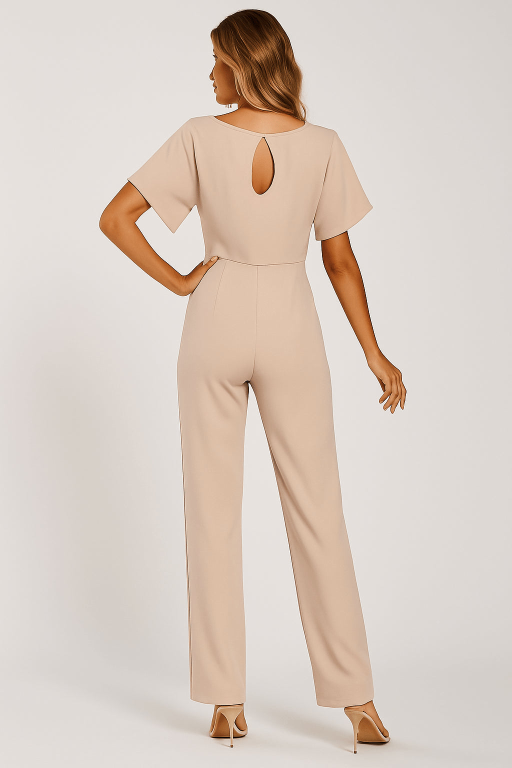Elva | Women's Tie-Belt Jumpsuit, Adjustable Belt Design